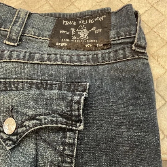 True religion Men’s Dark Blue Gene Relaxed Slim Jeans
